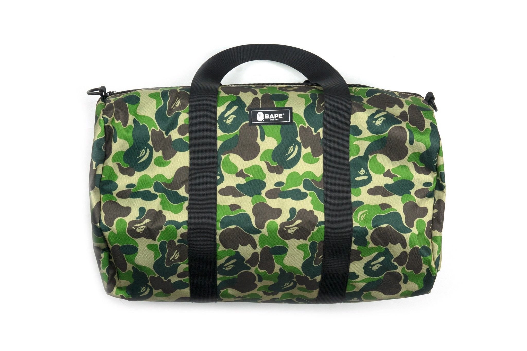 bape duffle bag green