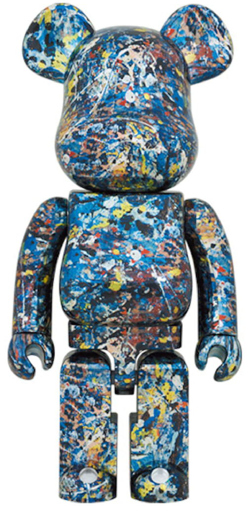 Mô Hình Bearbrick Jackson Pollock Studio Chrome Ver