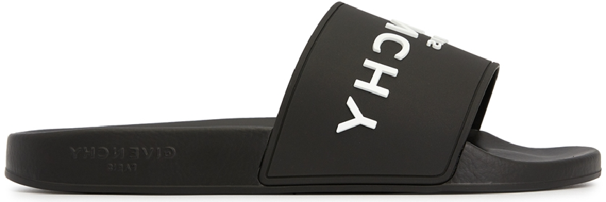 Dép Givenchy Logo Slide 'Black' BH301TH1DB-001