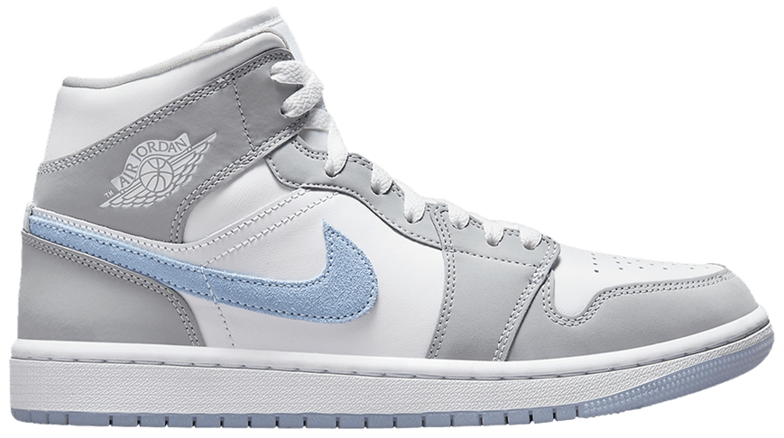 Nike jordan 1 mid wolf grey blue women's Clearance