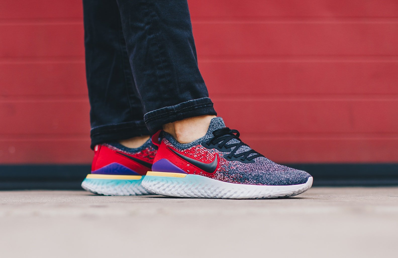 Nike Epic React Flyknit 2 Black Hyper 'Jade University Red' BQ8928 ...