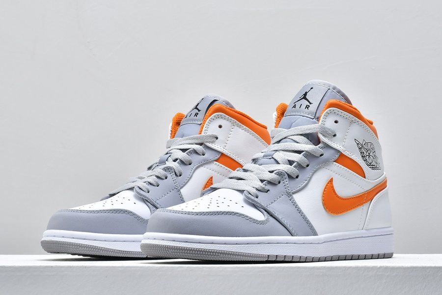 air jordan 1 mid starfish pure platinum