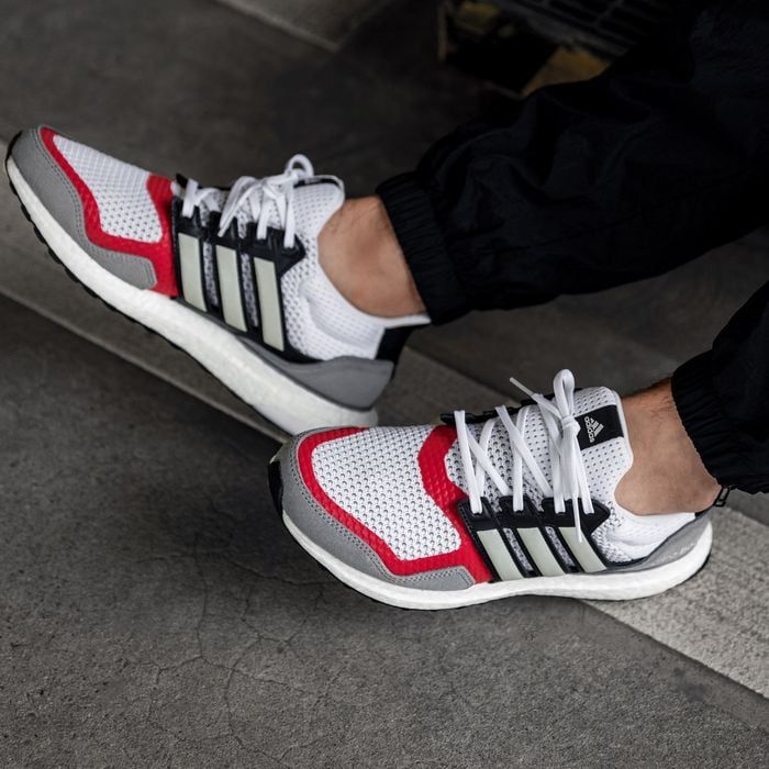 Adidas ultra boost s&l white grey scarlet clearance