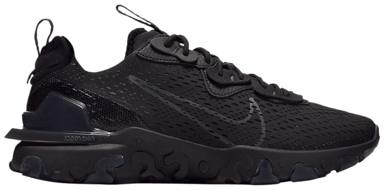 nike react vision triple black on feet