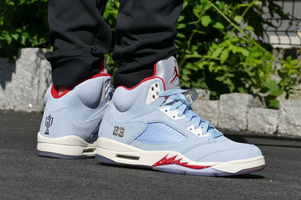 trophy room jordan 5 ice blue