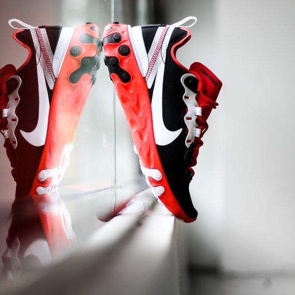 Nike React Element 55 Black White Red Orbit Cq9705 001 Authentic Shoes