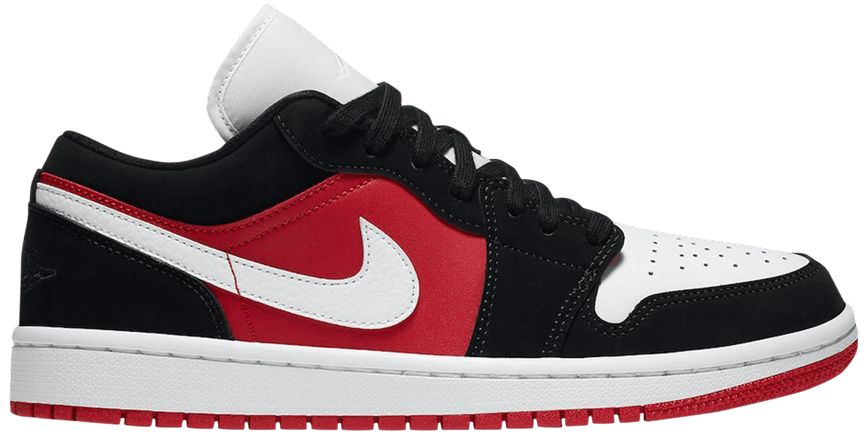 jd1 low black white gym red