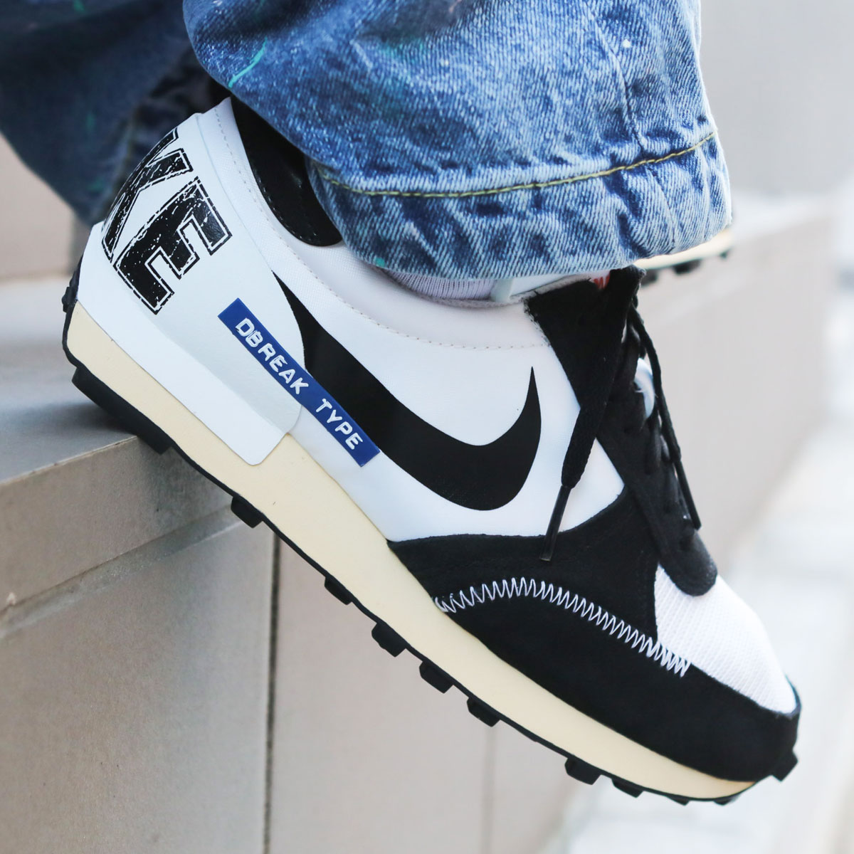 nike daybreak type label maker summit white