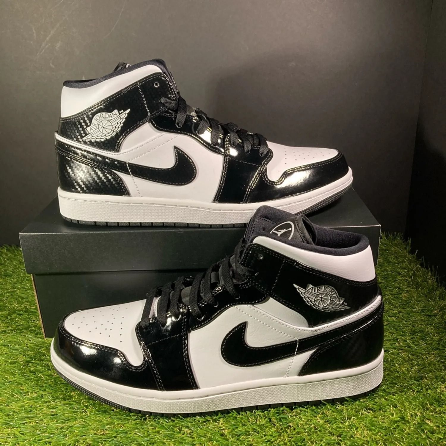 Nike Air Jordan 1 Mid Se Carbon Fiber Dd1649 001 Authentic Shoes