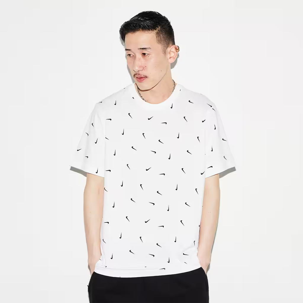 Áo Nike As Club Tee Aop 'White' DR7910-100