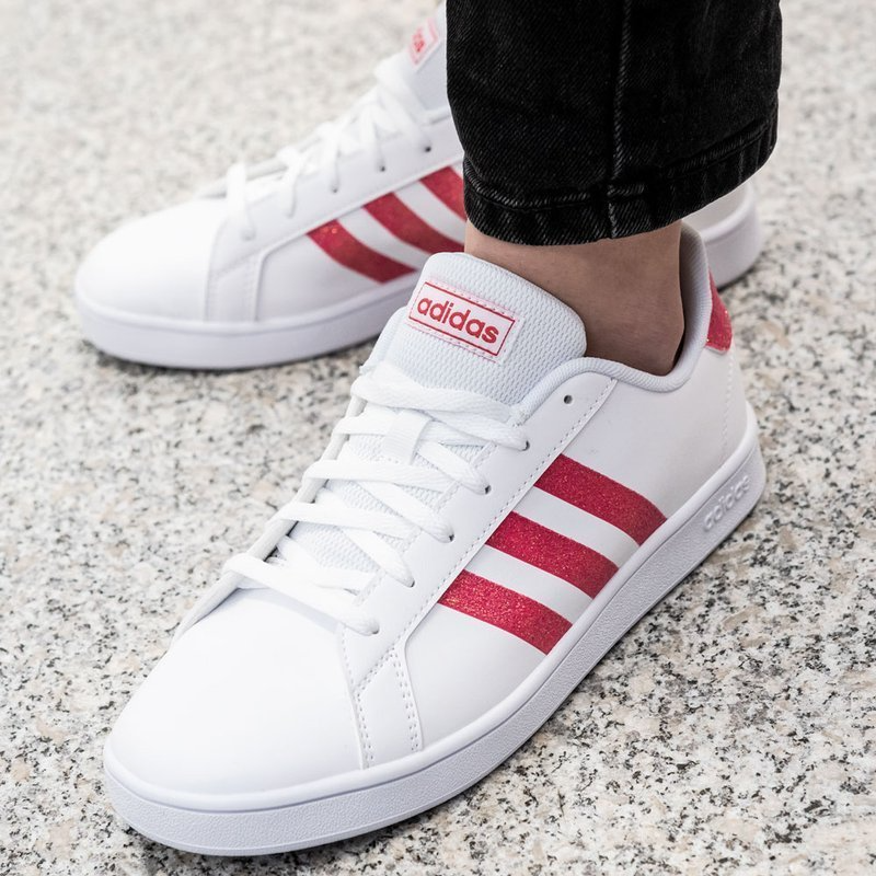 Giày Adidas Grand Court J 'White Real Pink' EG5136 – AUTHENTIC SHOES