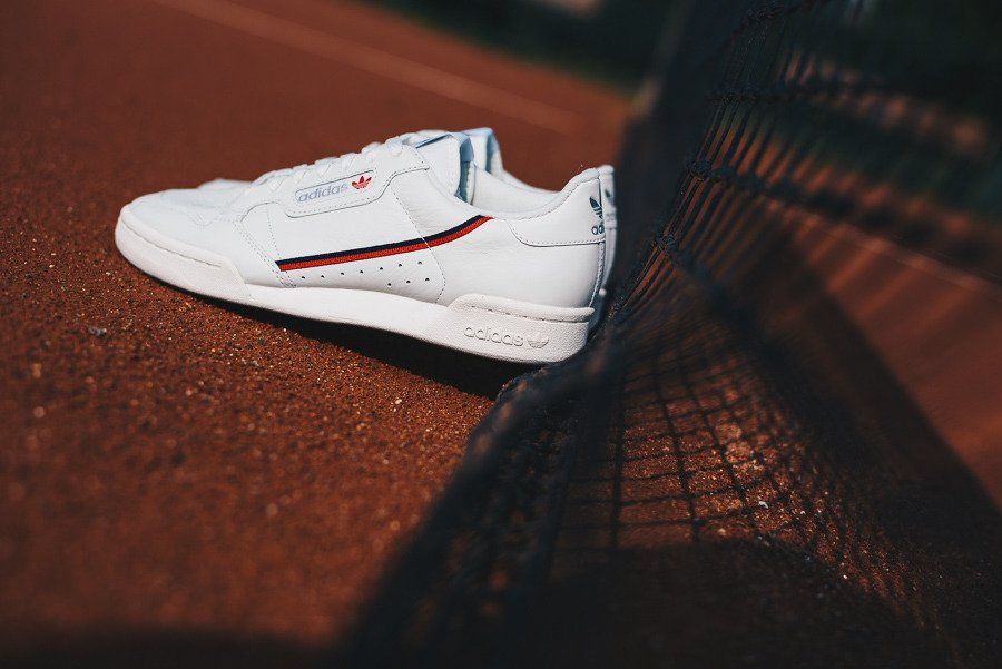 Adidas Originals Continental 80 White Tint/Off White/Scarlet | B41680