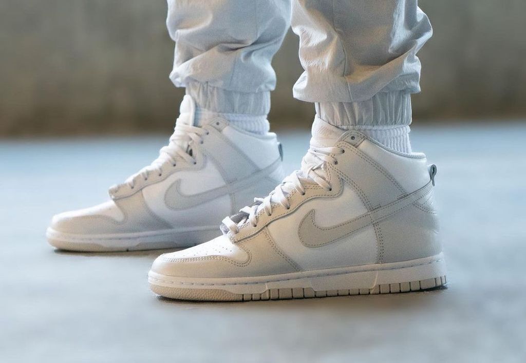 nike dunk high white vast grey