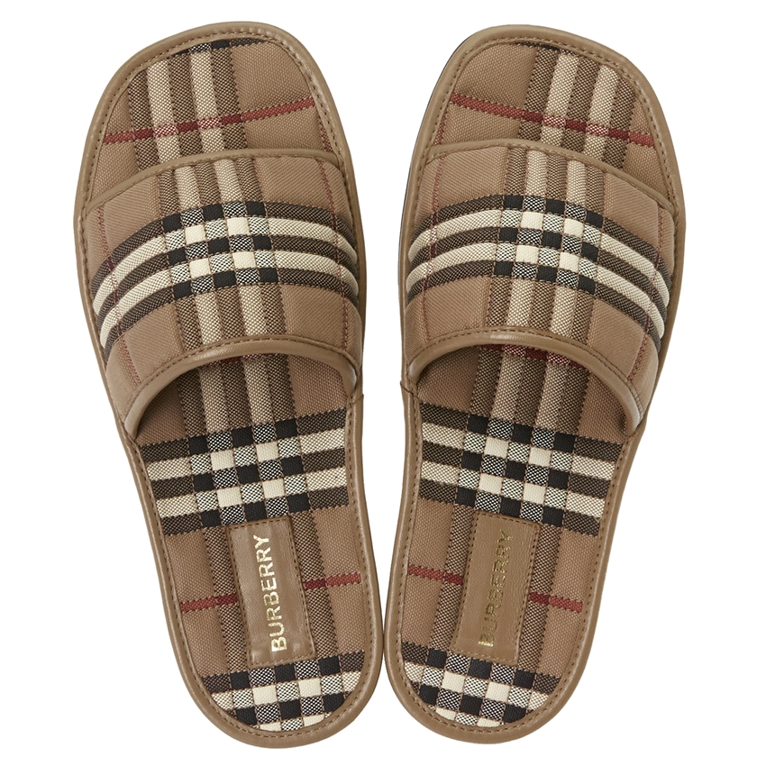 Dép Burberry Check Quilting 'Brown' 8059225