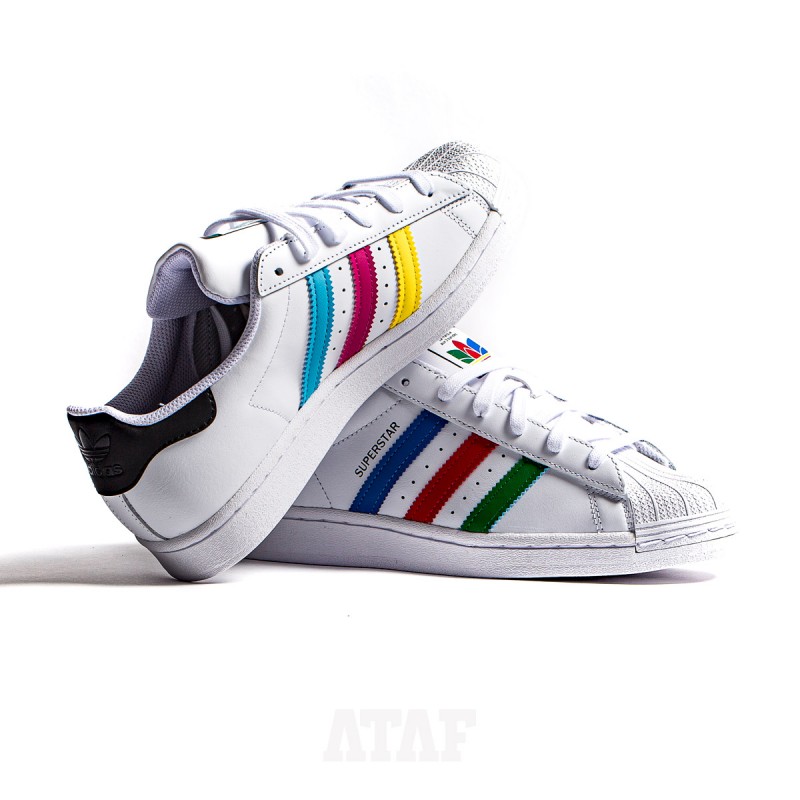 Giày Adidas Superstar J 'Colorful Stripes Cloud White' FW5236 – AUTHENTIC  SHOES