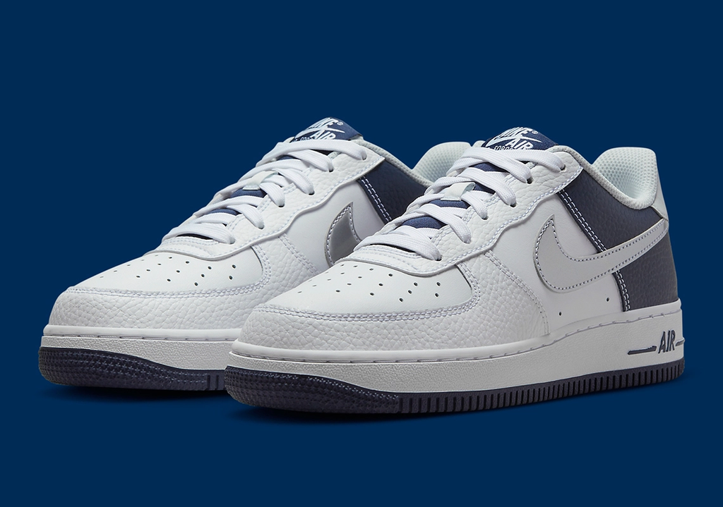 Giày Nike Air Force 1 Low GS 'White Navy' DQ6048-100