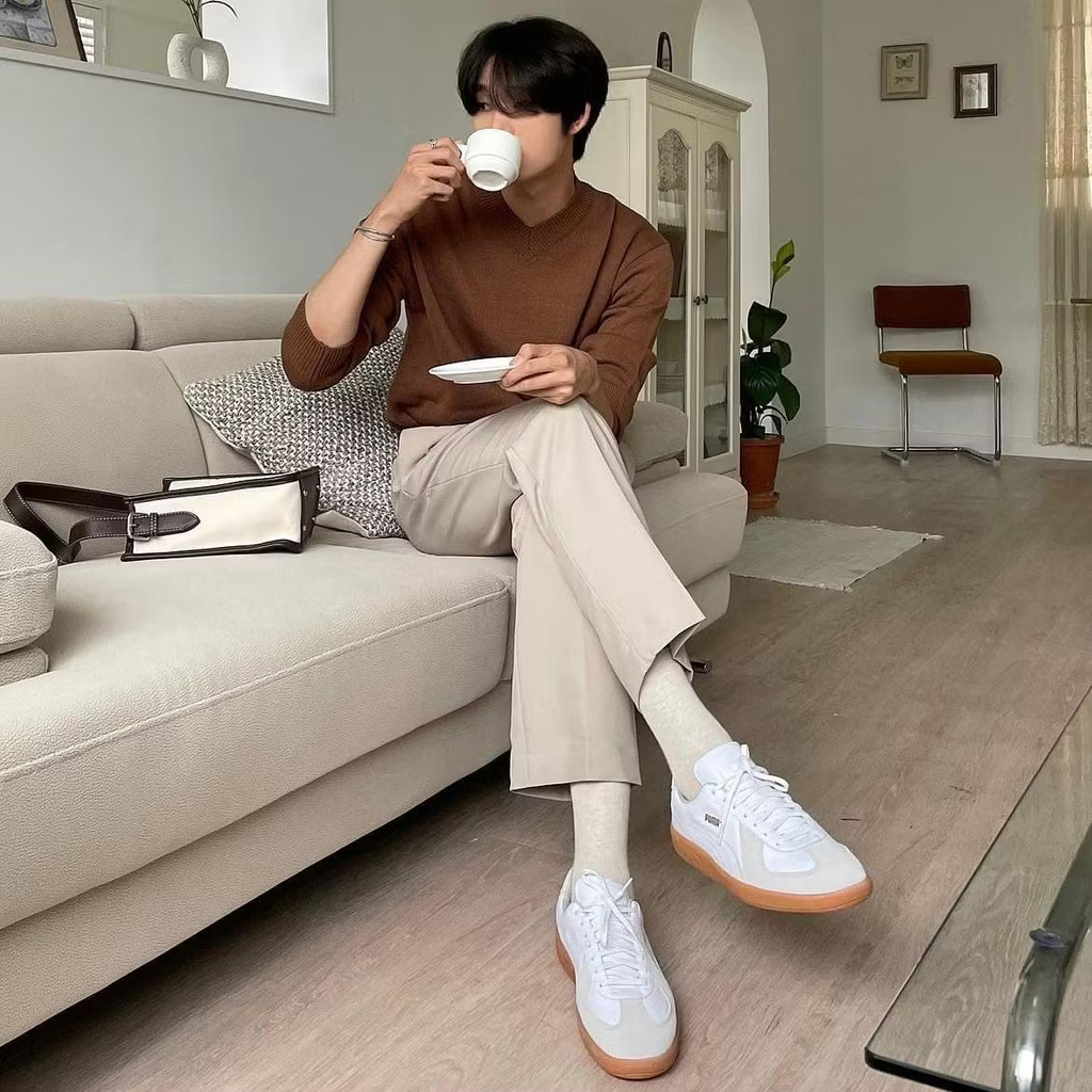 Giày Puma Army Trainer 'White' 384686-01