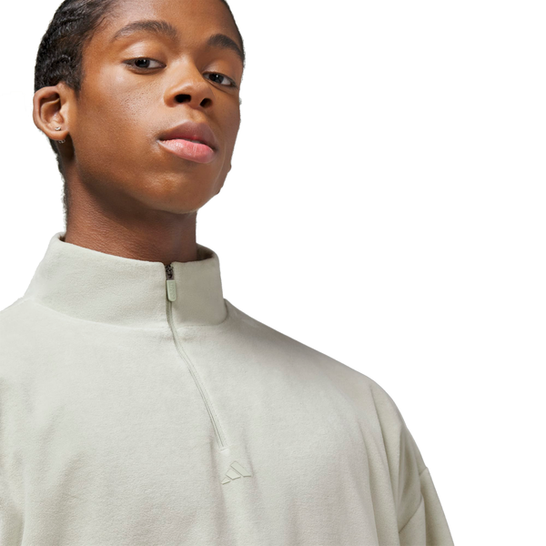 Áo Adidas Basketball Velour 1/2-zip Sweatshirt 'Halo Green' IA1989