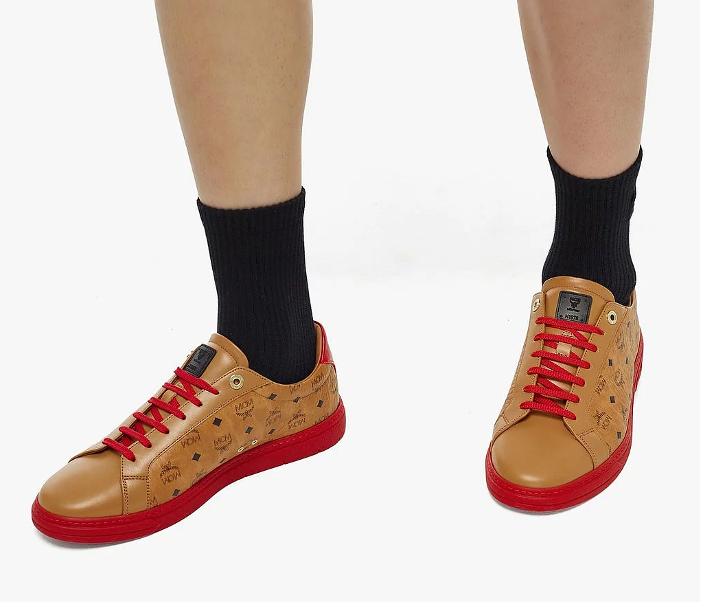 mcm sneakers red
