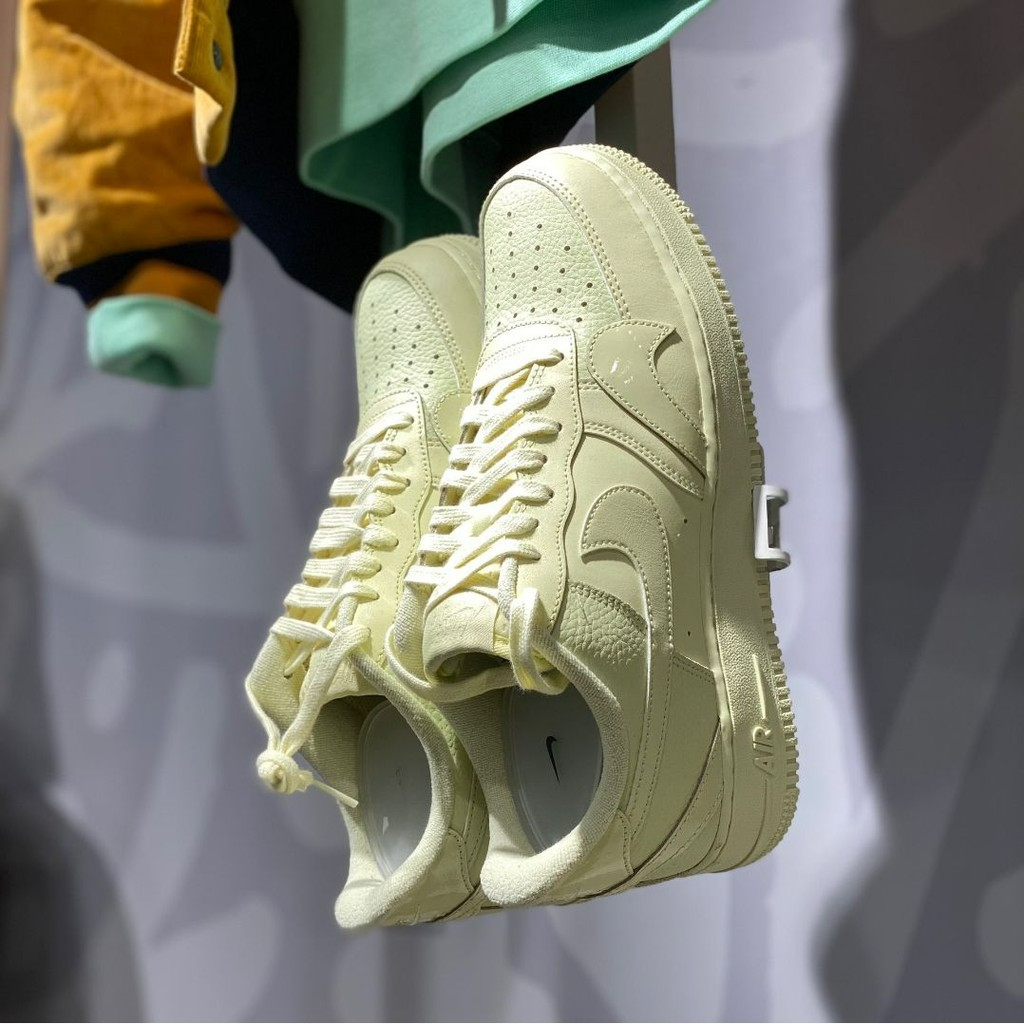 nike air force 1 low misplaced swooshes pale yellow