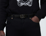 Thắt lưng Versace Men's Logo Leather Belt Black Brown P00485970