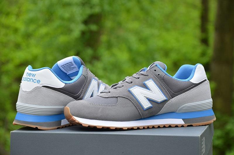 new balance 574 lead with faded cobalt