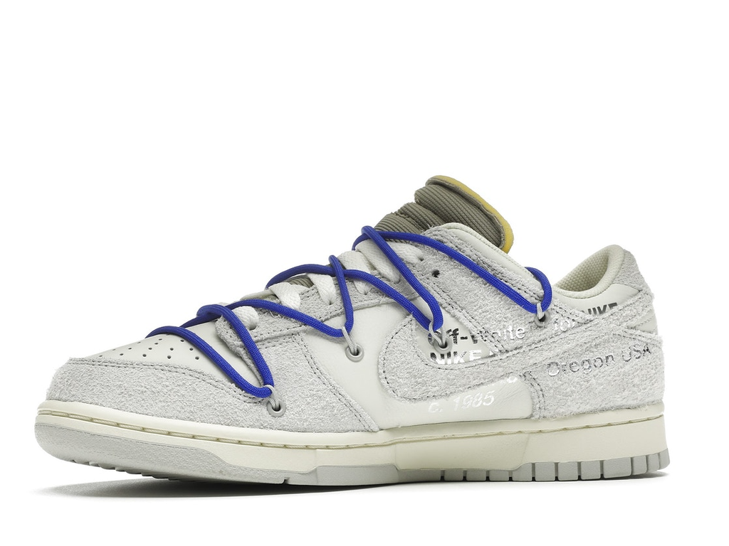 2021 Off White x Nike Dunk Low 'Lot 32 Of 50' Sail/Grey/Racer Blue  DJ0950-104 On Sale – KD10SALE
