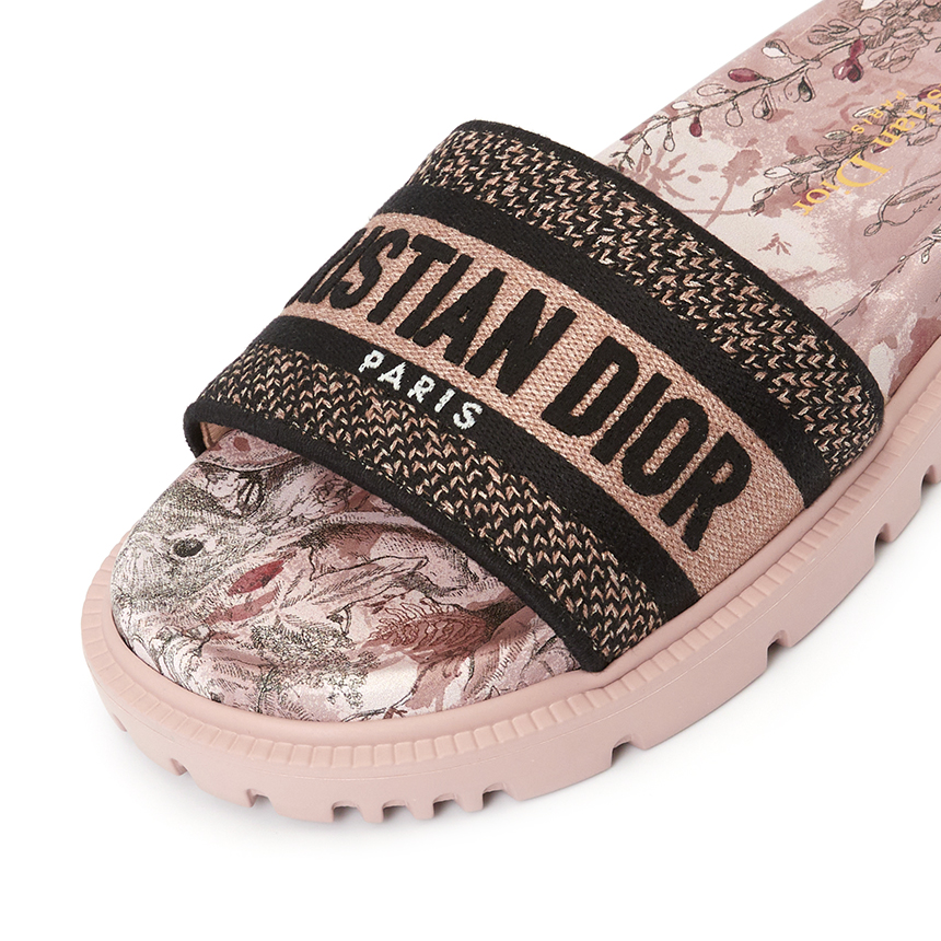 Dép Dior Dway Jardin Magique 'Indian Pink' KCQ550JMY-28Z