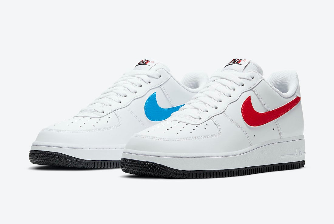 nike red blue air force 1