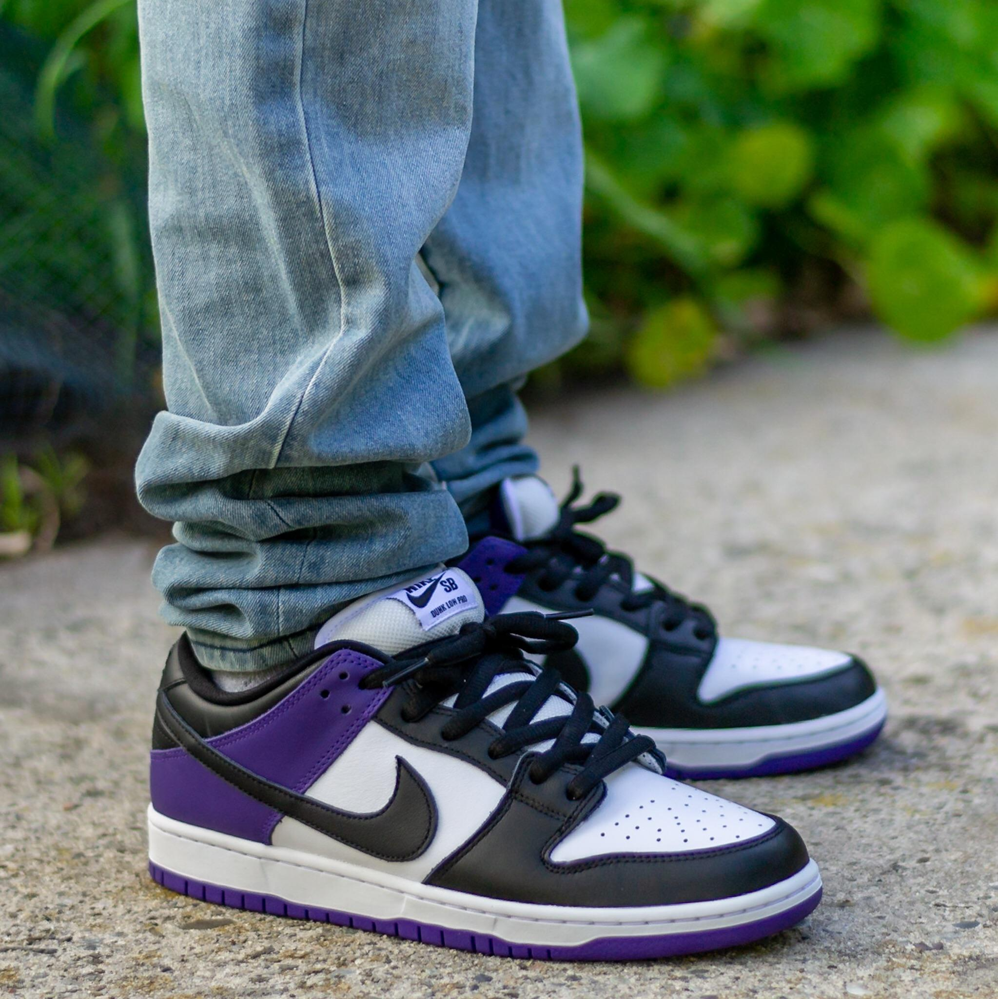 sb dunk low pro court purple
