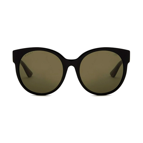 kinh gucci black optyl round women s sunglasses w red green gg0035s 002