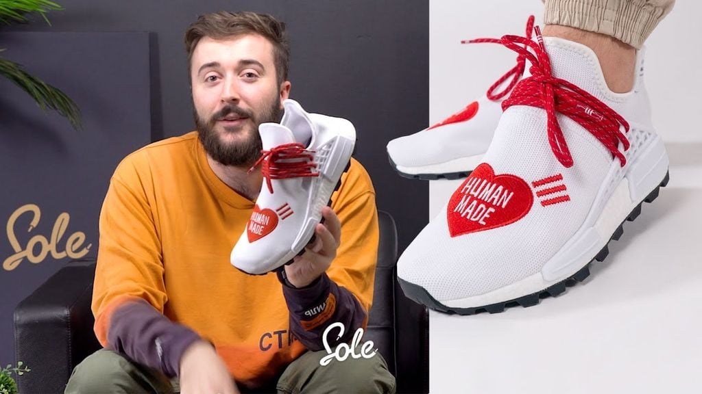 human made white red