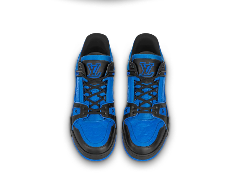 Giày Louis Vuitton Trainer 'Black And Blue' 1A8WF5