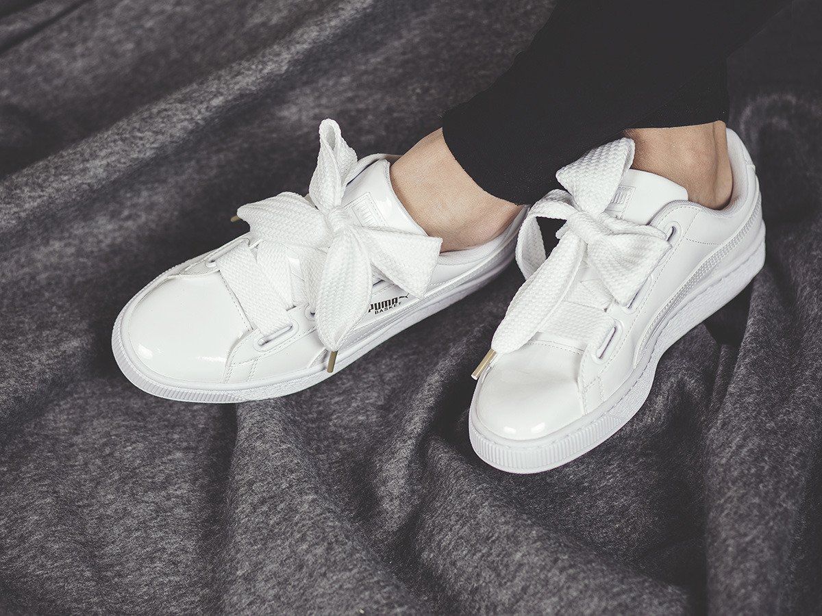 puma heart white