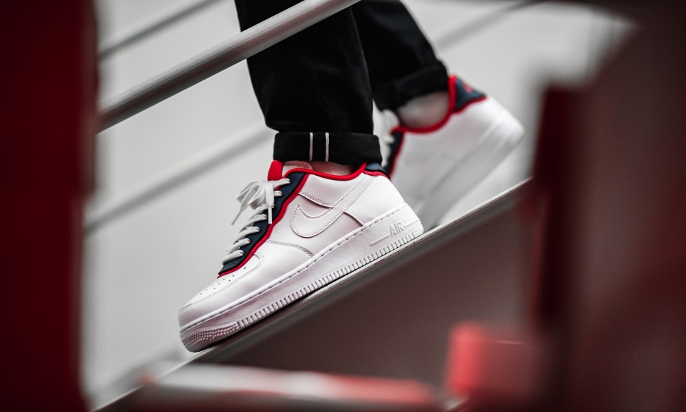 air force 1 low double layer white obsidian red