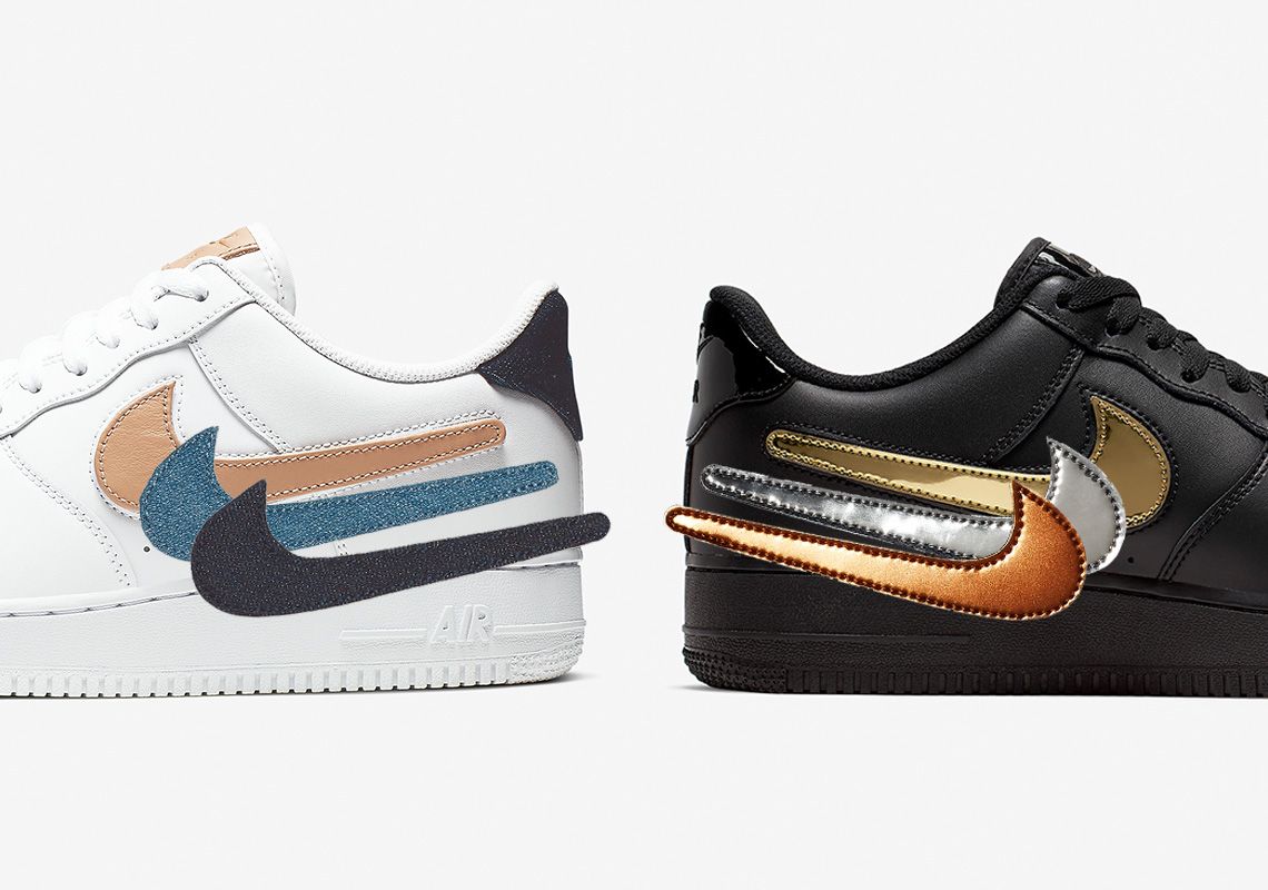 af1 metallic swoosh