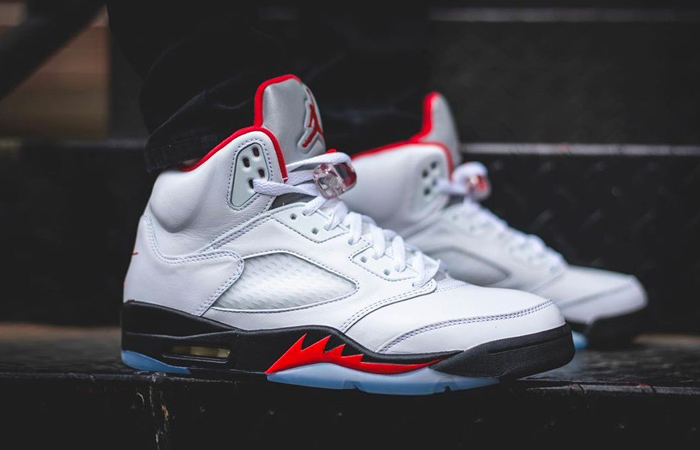 white red 5 jordan