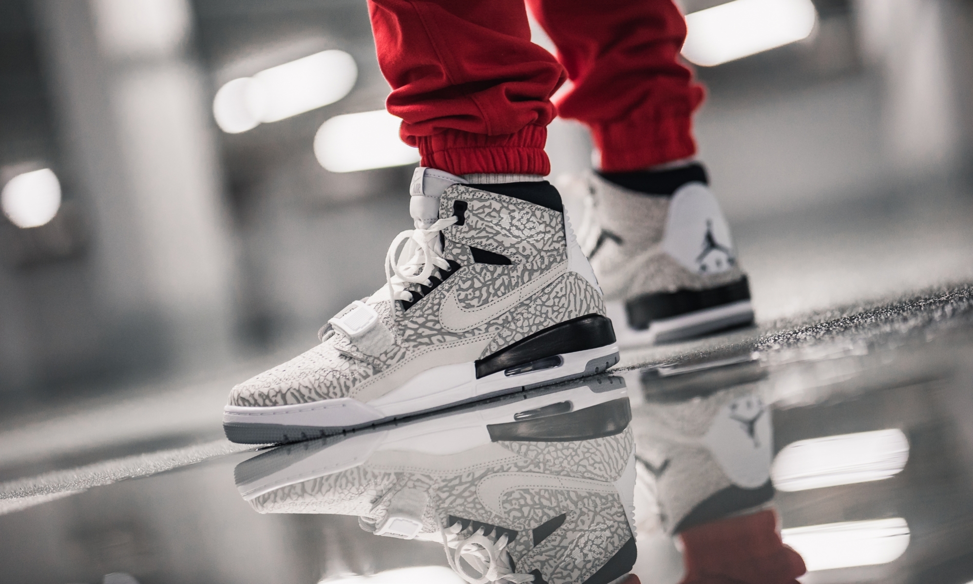 air jordan legacy 312 elephant print black