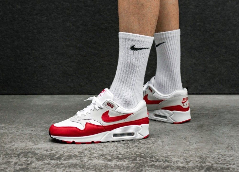 Giày Nike Air Max 90/1 'White University Red' AQ1273-100 – AUTHENTIC SHOES
