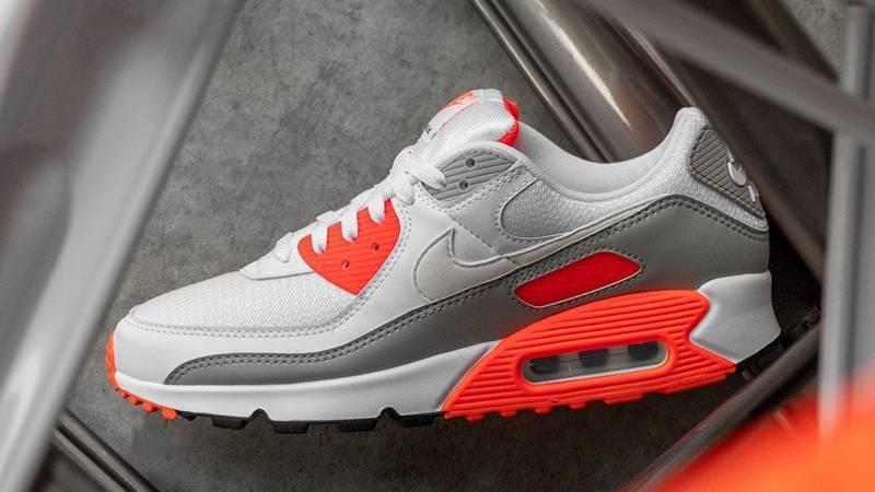 nike air max 90 white hyper orange