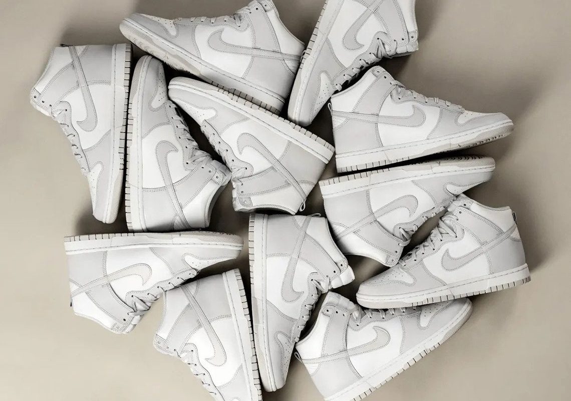 nike dunk high white vast grey