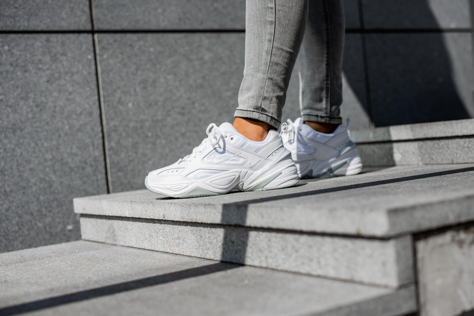 all white nike m2k tekno