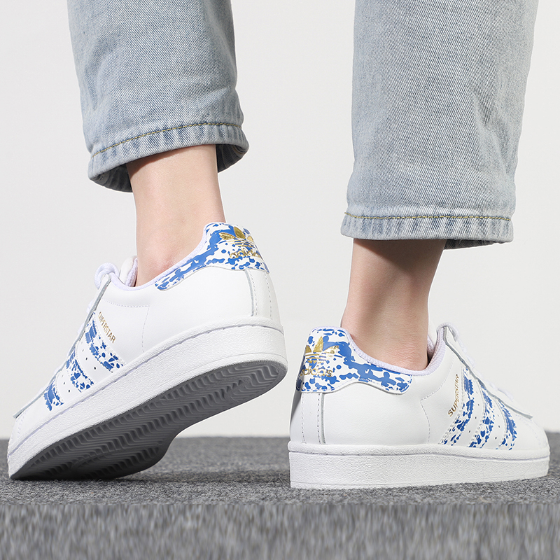 ADIDAS ORIGINALS SUPERSTAR White Blue Gold Men Casual Lifestyle Shoes FY7713  - EUR 137,00 | PicClick FR