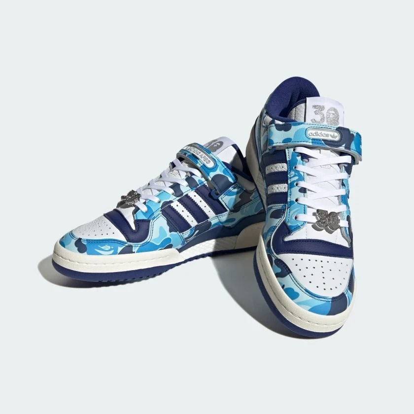 Giày Adidas Forum Low 84 x BAPE '30th Anniversary Blue' ID4772
