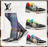 Giày Louis Vuitton Trainer Monogram Red Yellow 1A8Q95