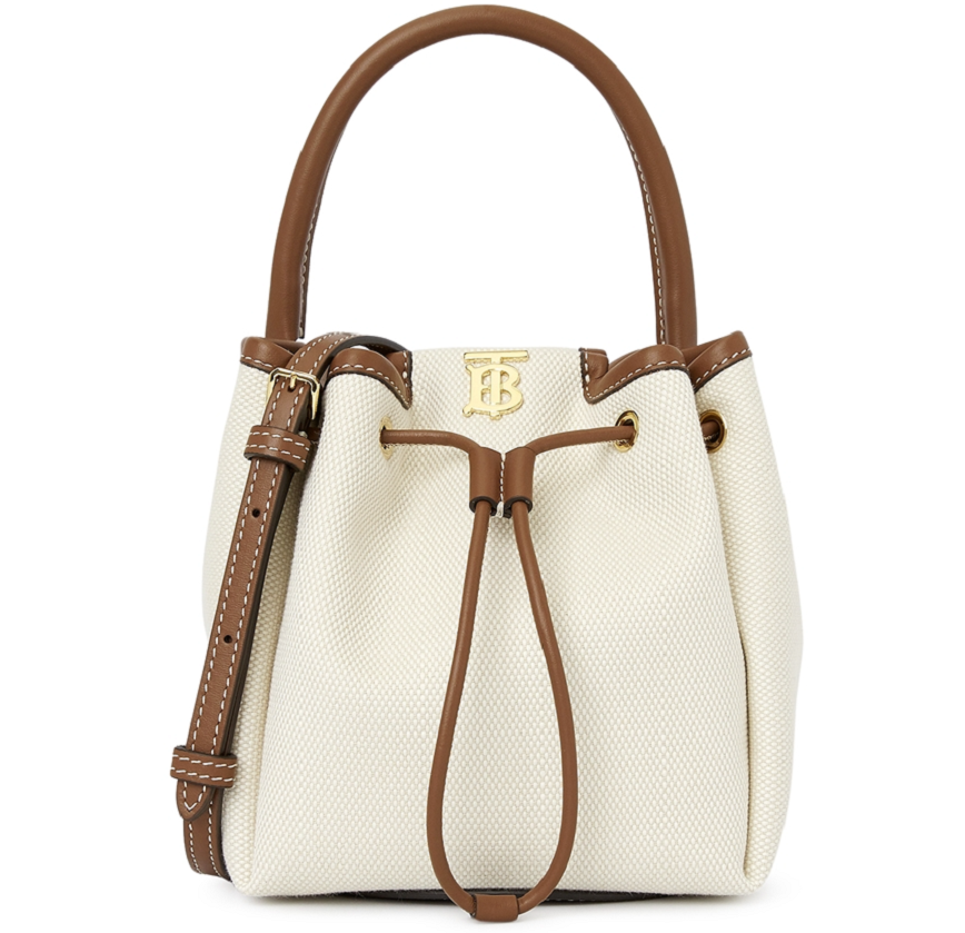 Túi Burberry Monogram Bucket 'Ivory' 8052459
