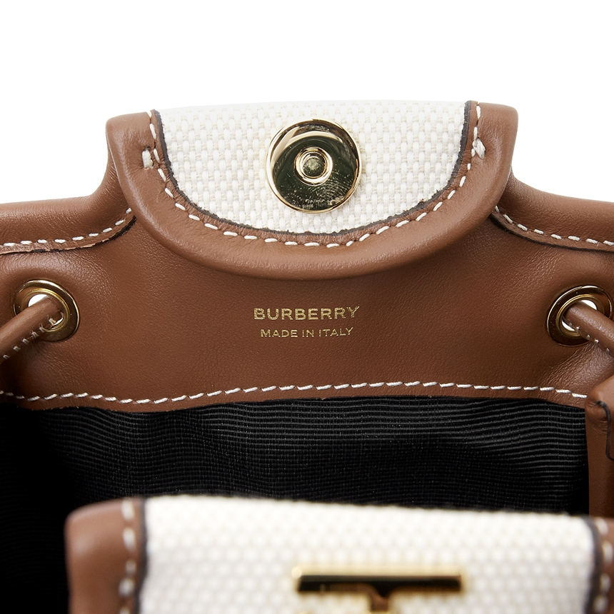 Túi Burberry Monogram Bucket 'Ivory' 8052459