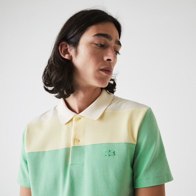 lacoste block polo