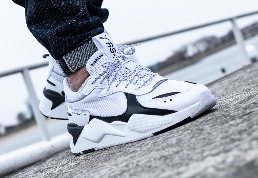 puma rsx core white black