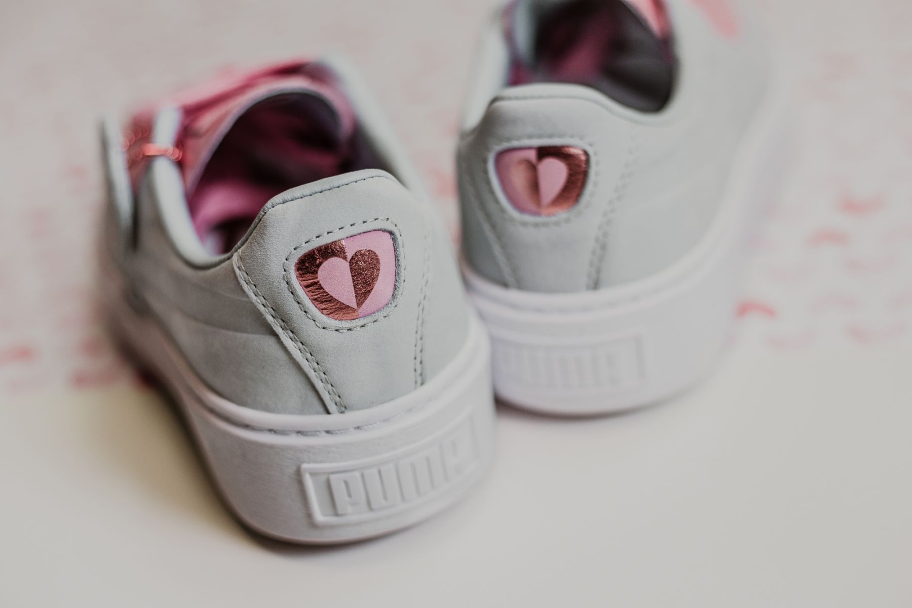 puma basket platform valentine